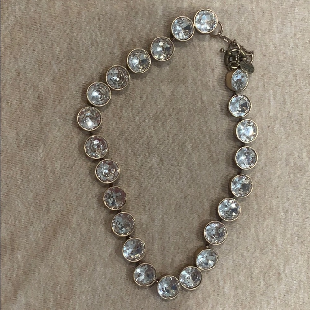 EUC Gold J CREW Diamond Choker Necklace